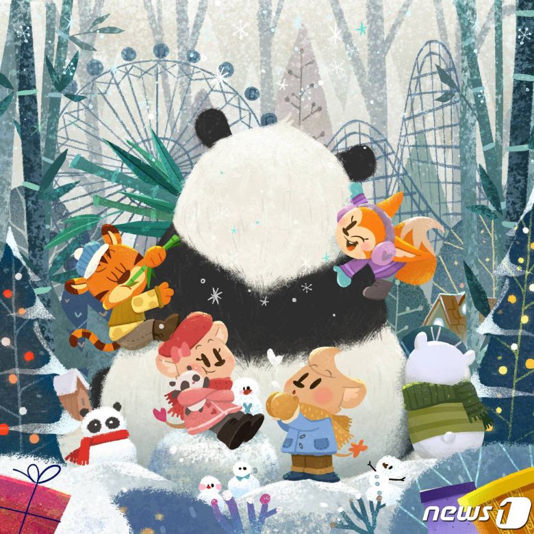 바오 패밀리 인 윈터토피아 이미지.(에버랜드 제공)