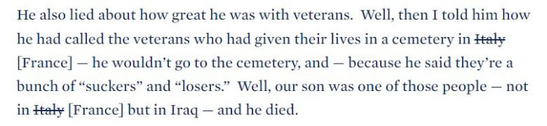 조 바이든 미국 대통령이 6월 29일(현지시간) 뉴욕주(州) 이스트햄프턴에서 열린 대선캠프 모금행사 연설 중 '앤마른 미군묘지'가 있는 국가를 프랑스가 아닌 이탈리아로 잘못 발언했다. 사진은 백악관 홈페이지에 게재된 수정이 가해진 연설문. (백악관 홈페이지 갈무리) 2024.07.01/뉴스1