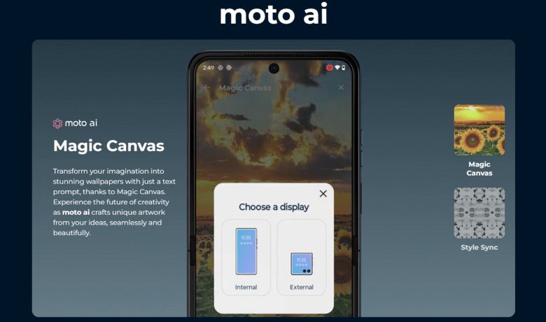 모토로라 신규 플립형 폴더블폰 '레이저 50 울트라'. (모토로라 홈페이지 갈무리)