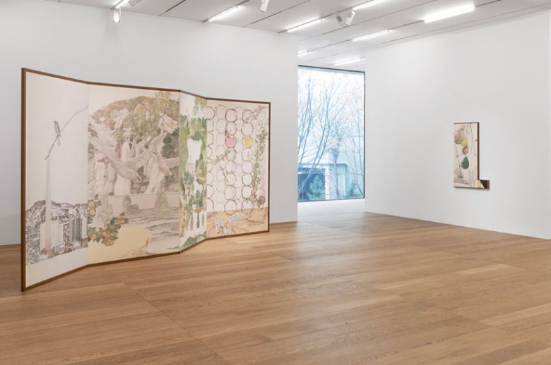 진민욱 '봄조각' '우산에 당시행락 편시춘 연연히 높고' '삼막' 2024. 송은 제공.