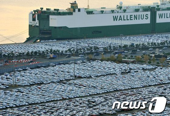 사진은 울산 현대차 수출 부두. ⓒ News1
