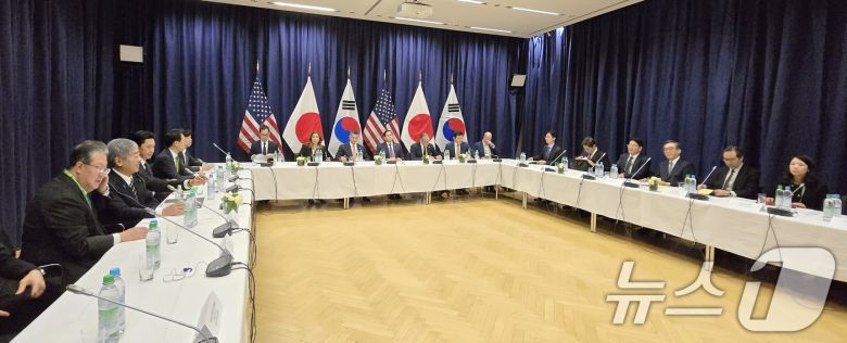 15일(현지시간) 독일 뮌헨 코메르츠방크에서 한미일 외교장관회담이 열리고 있다. 2025.2.16/뉴스1 ⓒ News1 공동취재단