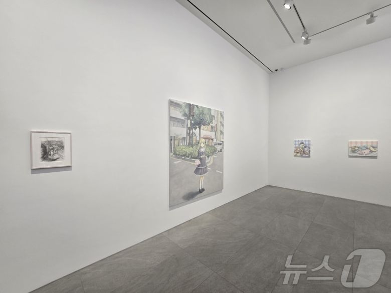 에미 쿠라야의 개인전 '해피 버니' 전시장 전경 ⓒ 뉴스1 김정한 기자
