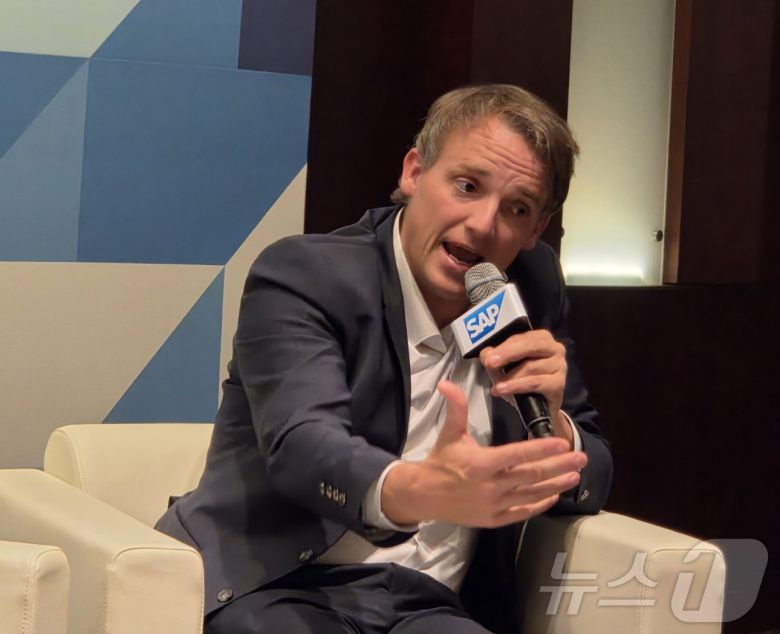 크리스티안 클라인 SAP CEO가 발언하고 있다. ⓒ News1 김민석 기자