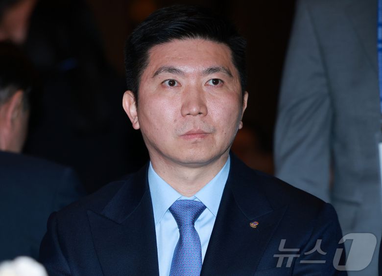 유승민 제42대 대한체육회장이 27일 오후 서울 용산구 그랜드 하얏트 서울 그랜드블룸에서 열린 취임식에 참석하고 있다. 2025.3.27/뉴스1 ⓒ News1 김진환 기자