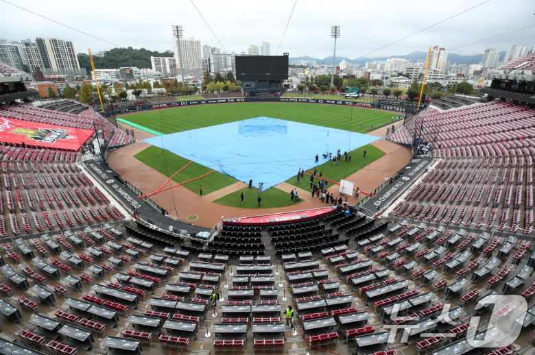프로야구 대전, 광주 경기가 비로 취소됐다. /뉴스1 DB ⓒ News1 오대일 기자
