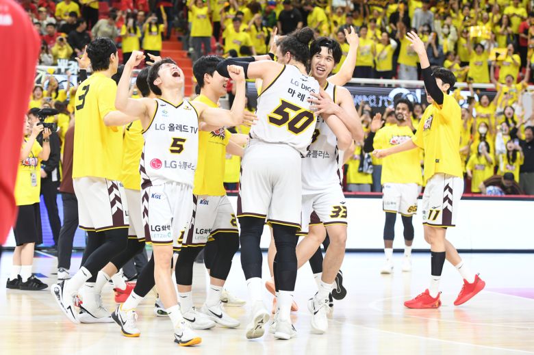 창단 첫 챔프전 우승을 노리는 창원 LG.(KBL 제공)