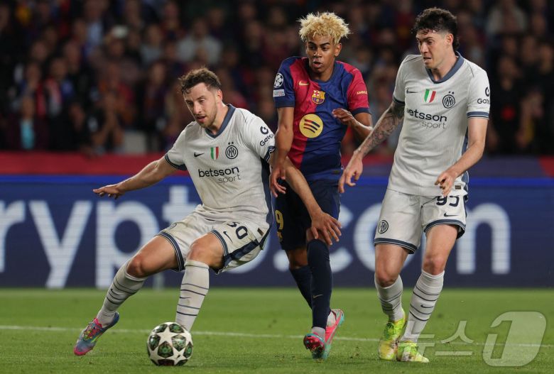 바르셀로나와 인터 밀란의 경기 모습 ⓒ AFP=뉴스1