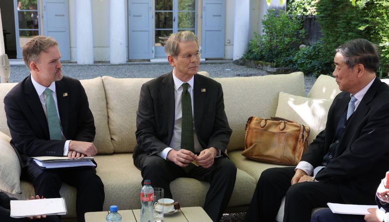 미국 무역대표부(USTR)가 공개한 제네바 미중 무역 협상 모습. 2025.05.13.