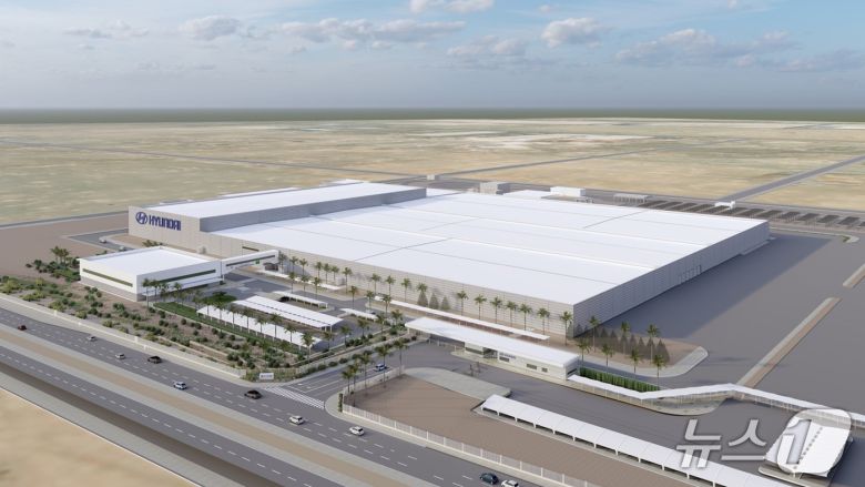 오는 2026년 4분기 가동을 목표로 14일(현지시간) 착공한 현대자동차 사우디 생산법인(HMMME) 공장 조감도<자료사진>(현대차 제공). 2025.05.14.