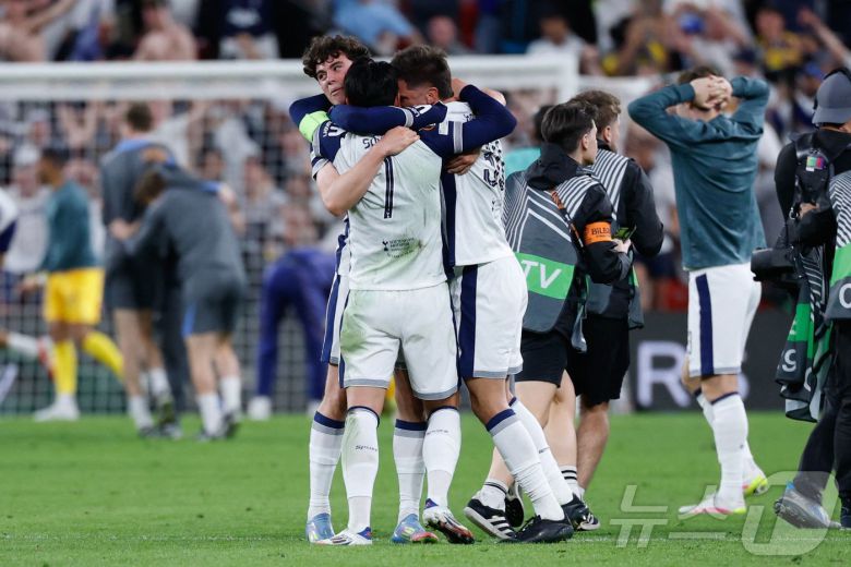 토트넘 홋스퍼가 2024-25 유럽축구연맹(UEFA) 유로파리그 우승을 차지했다. ⓒ AFP=뉴스1
