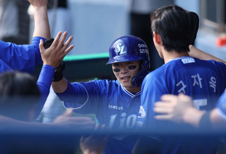 삼성 라이온즈 박승규는 31일 열린 2025 KBO리그 잠실 LG 트윈스전에서 4타수 4안타로 맹타를 휘둘렀다. (삼성 라이온즈 제공)