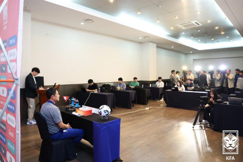 이민성 U22 대표팀 감독의 기자회견(대한축구협회 제공)