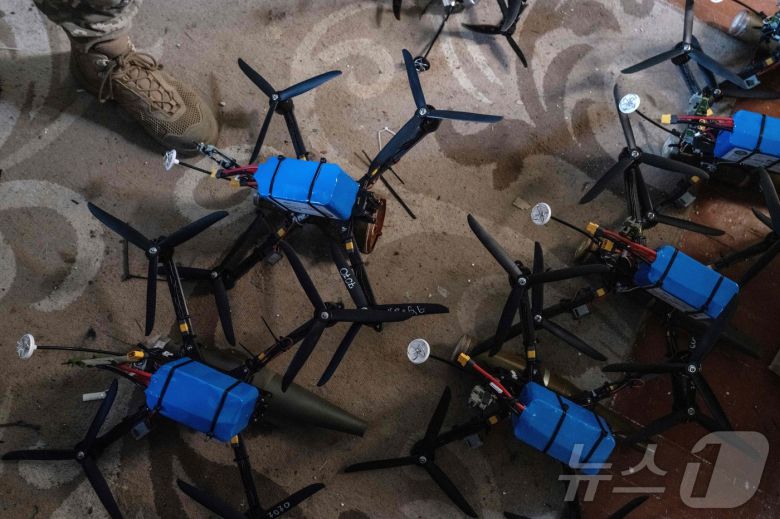 우크라이나군이 공개한 폭발물 장착 드론. 2025.05.23. ⓒ AFP=뉴스1 ⓒ News1 이지예 객원기자