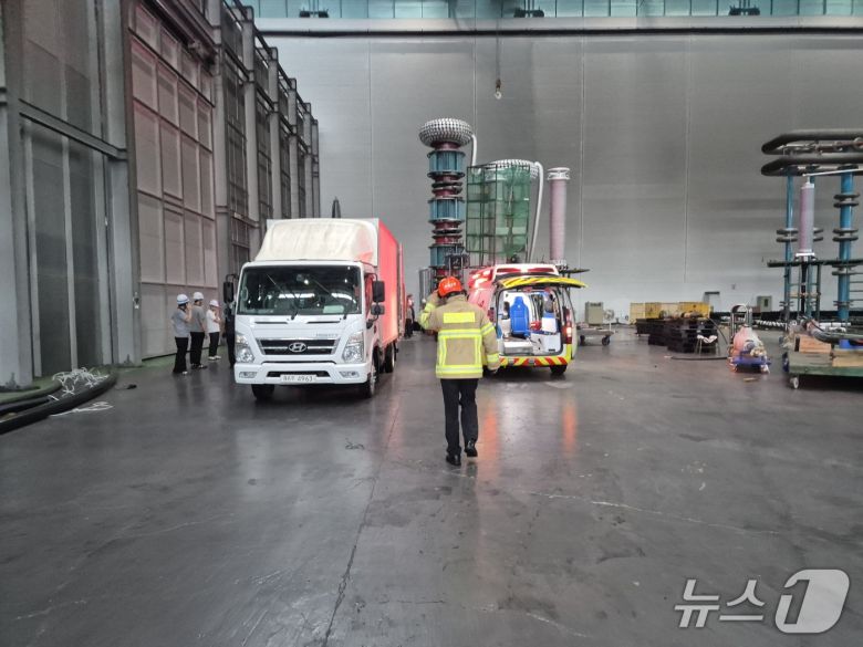 당진 대한전선 공장 사고 현장. (당진소방서 제공, 재판매 및 DB금지) / 뉴스1