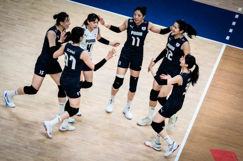 한국 여자배구 대표팀이 VNL에서 벨기에에 패했다. (FIVB 제공)