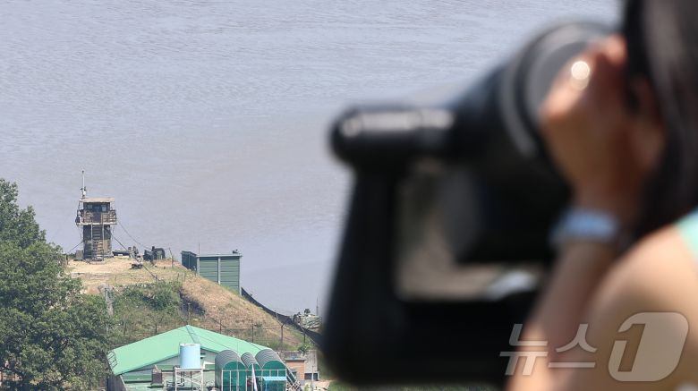 경기도 파주 접경지역 우리 측 초소에 설치된 대북 확성기. 2025.6.12/뉴스1 ⓒ News1 김도우 기자