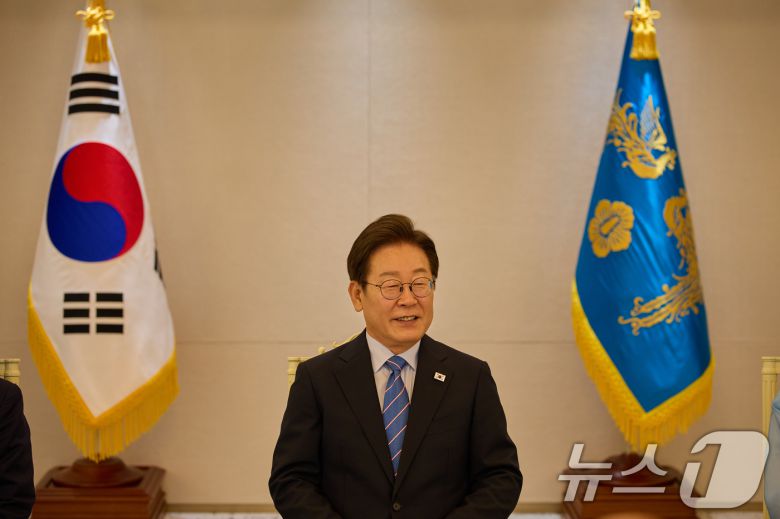 이재명 대통령이 9일 서울 용산 대통령실에서 열린 종교 지도자 초청 오찬 간담회에서 발언하고 있다. (대통령실 제공. 재판매 및 DB 금지) 2025.7.9/뉴스1 ⓒ News1 허경 기자