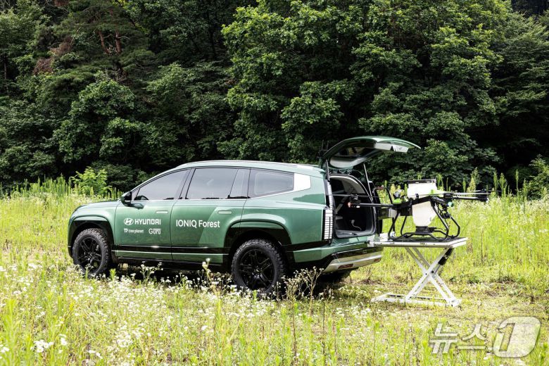 '아이오닉 9 씨드볼 드론 스테이션'(현대차 제공)