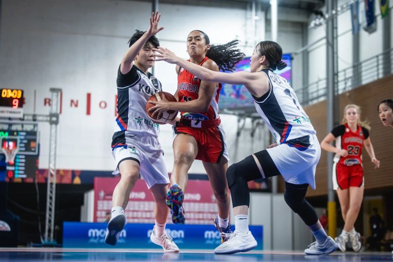 19세 이하 여자 농구대표팀이 16일(현지시간) 열린 2025 FIBA 여자농구 월드컵 16강에서 캐나다에 58-70으로 졌다. (FIBA 제공)