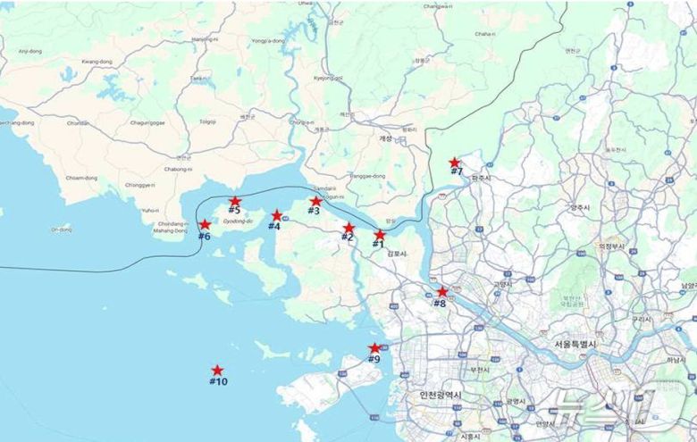 7월 4일 진행한 정부 관계부처 합동 특별 실태조사 시료 채취 지점