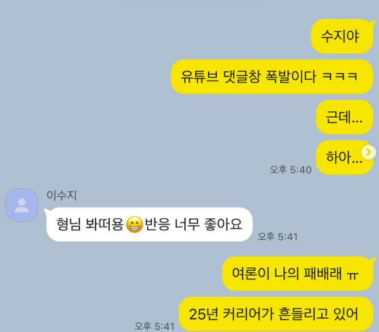 싸이 이수지/인스타그램 캡처