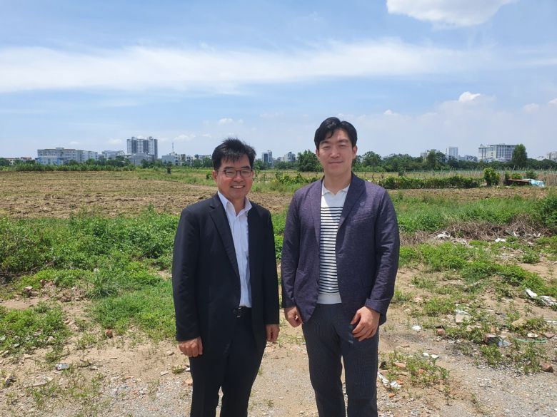 김한진 대우건설 책임(왼쪽), 김승환 대우건설 책임. 2025.7.18/뉴스1 ⓒ News1 조용훈 기자