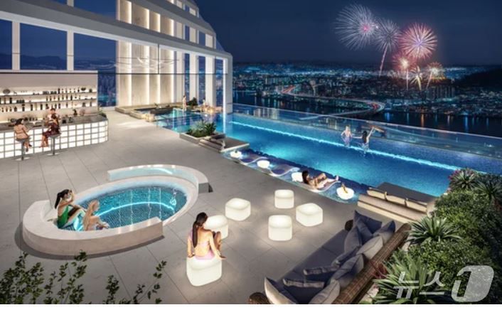 HDC현대산업개발이 제안한 '방배 신삼호 재건축 아파트' 수영장 예시 (HDC현대산업개발 제공)