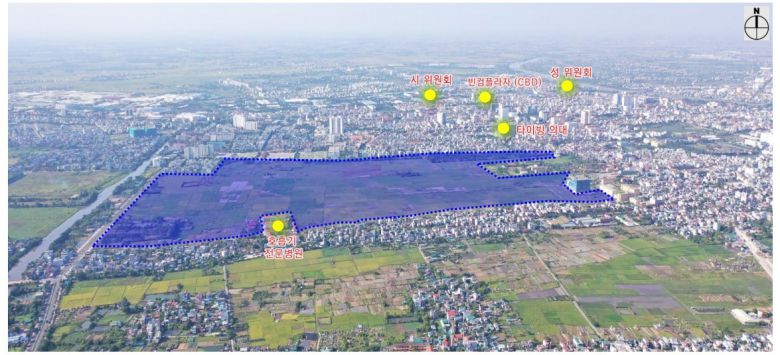 베트남 흥옌성 끼엔장 신도시 개발 사업지.(대우건설 제공)
