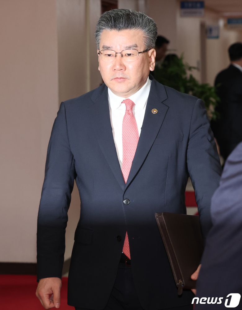 2024년 2월 13일 당시 유병호 감사원 사무총장이 서울 종로구 정부서울청사에서 열린 국무회의에 참석하고 있는 모습. 2024.2.13/뉴스1 ⓒ News1 허경 기자