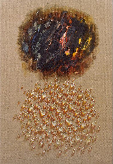 '물방울', 1986, 캔버스에 아크릴릭 물감, 유화 물감, 73×50cm, 개인 소장 (국립현대미술관 제공)