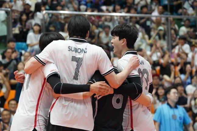 한국남자배구대표팀(대한배구협회 제공)