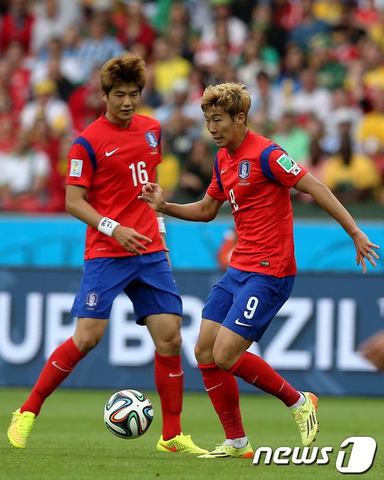 2014 브라질 월드컵 당시 손흥민. 푸릇푸릇했던 선수가 이제는 베테랑이 됐다. . ⓒ News1