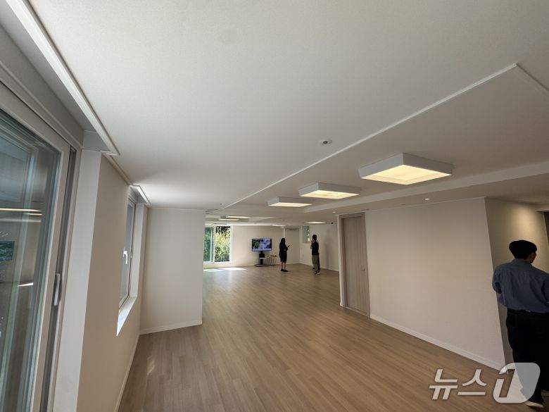 현대건설의 차세대 공간 구조 '네오 프레임'이 적용된 실증 시설. 2025.9.5/ 뉴스1 ⓒ News1 윤주현 기자