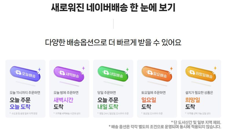 (네이버배송 홈페이지 갈무리)