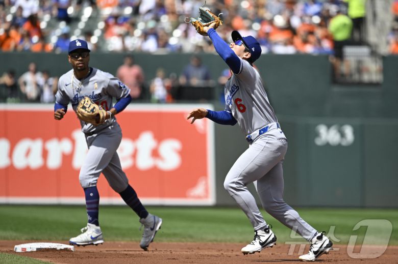 LA 다저스 김혜성이 8일(한국시간) 열린 2025 메이저리그 볼티모어 오리올스전에서 4타수 1안타를 기록했다. ⓒ 로이터=뉴스1