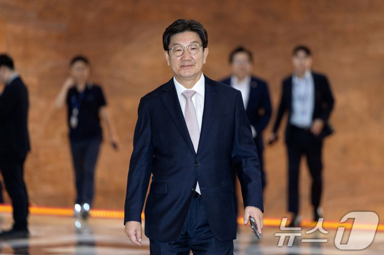 권성동 국민의힘 의원이 9일 서울 여의도 국회에서 열린 제429회국회(정기회) 제2차 본회의에 참석하고 있다. 2025.9.9/뉴스1 ⓒ News1 이승배 기자