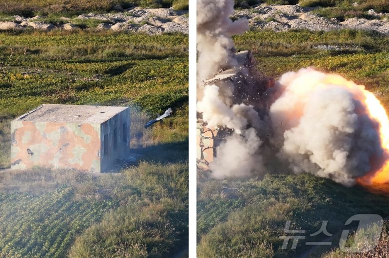 (평양 노동신문=뉴스1) = 북한 노동당 기관지 노동신문은 19일 김 총비서가 전날 무인항공기술연합체 산하 연구소와 기업소를 방문해 무인 무장 장비의 성능시험을 지도했다고 보도했다. [국내에서만 사용가능. 재배포 금지. DB 금지. For Use Only in the Republic of Korea. Redistribution Prohibited] rodongphoto@news1.kr