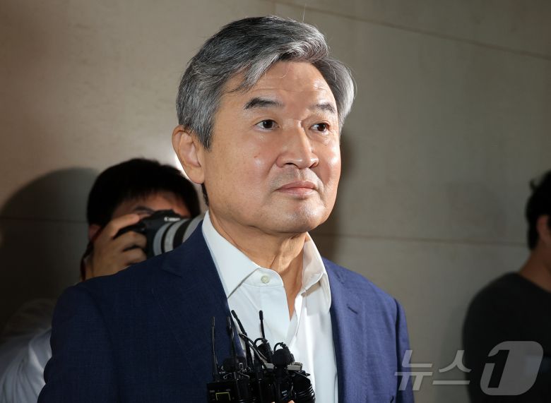 조태용 전 국정원장이 29일 오전 서울 서초구 순직해병 특검팀(이명현 특별검사) 사무실에서 조사를 받기 위해 출석하고 있다. 2025.9.29/뉴스1 ⓒ News1 김진환 기자