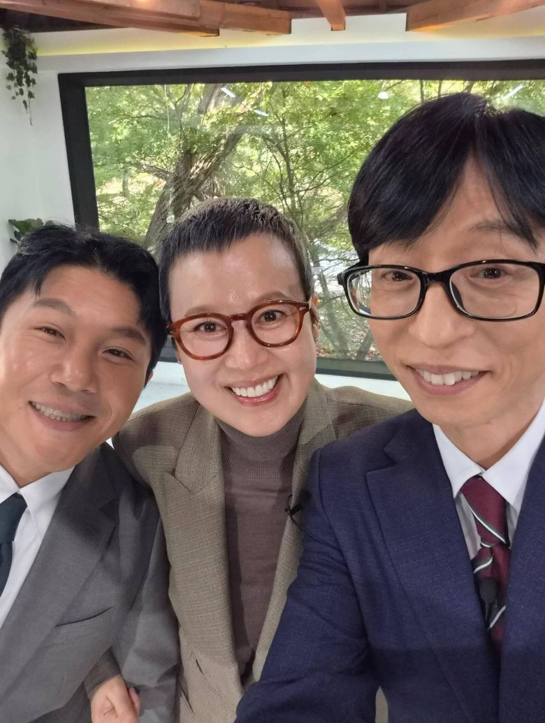 (왼쪽부터) 코미디언 조세호, 박미선, 유재석/ 사진=박미선 인스타그램 갈무리