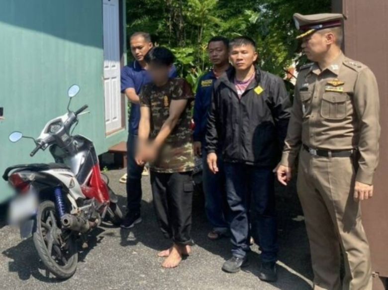 지난 10일(현지시간) 태국 방콕 농쪽 지역에서 20세 미얀마 여성을 성폭행한 혐의를 받는 24세 태국 남성이 현지 경찰에 체포됐다. (마티촌 갈무리)