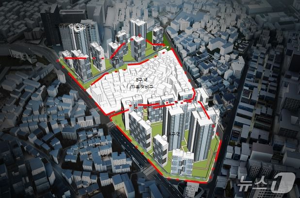 강동구 천호동 113-2번지 일대 모아타운 예시도 (서울시 제공)