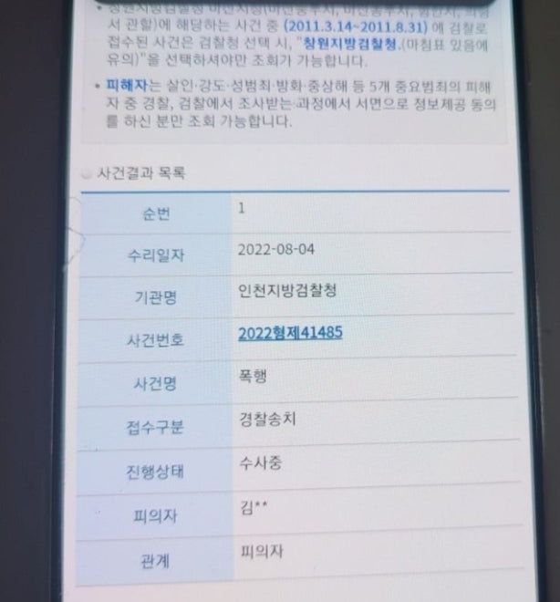 안혜림 씨가 김학배 씨에게 폭행당했다고 주장하며 올린 증거 사진. (블로그 갈무리)