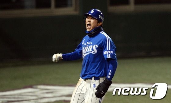 박해민은 2014년 삼성 라이온즈 통합 우승에 힘을 보탰다. /뉴스1 ⓒ News1 허경 기자