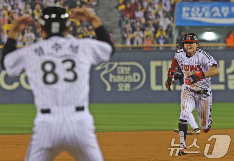 박해민의 베이스러닝. /뉴스1 ⓒ News1 장수영 기자
