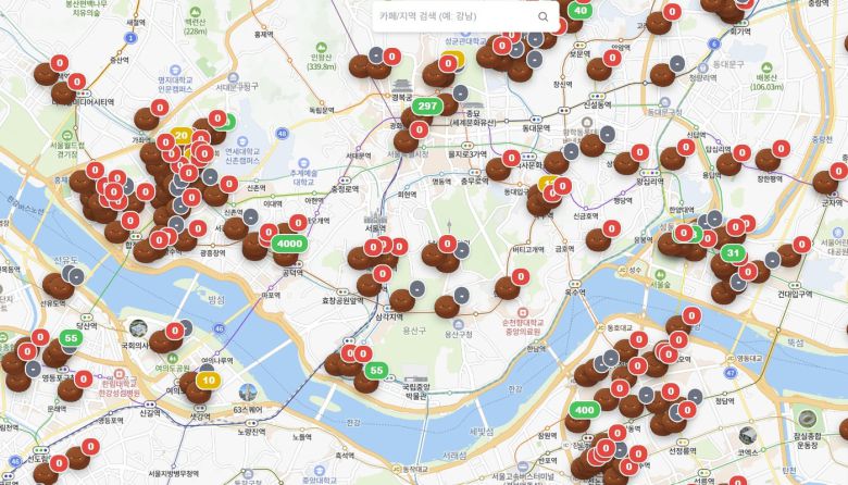 두쫀쿠맵(화면 캡처)