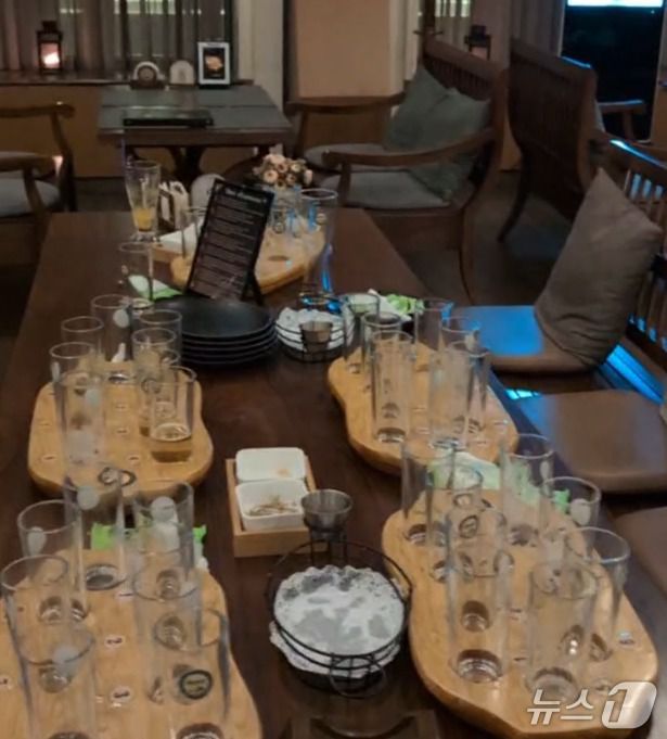 지난해 10월 평양을 방문한 것으로 추정되는 러시아 관광객은 텔레그램을 통해 화성지구 림흥거리에 위치한 대동강맥주집 내부를 공개했다.(텔레그램 갈무리).