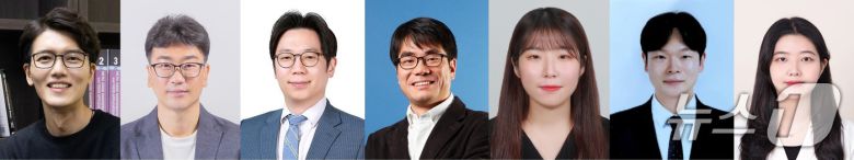 (좌측부터) 조승호 교수, 안광진 교수, 한정우 교수(서울대학교), 정후영 교수, 김효석 연구원, 오대원 연구원, 김미연 연구원(서울대학교).(UNIST 제공. 재판매 및 DB금지)/뉴스1