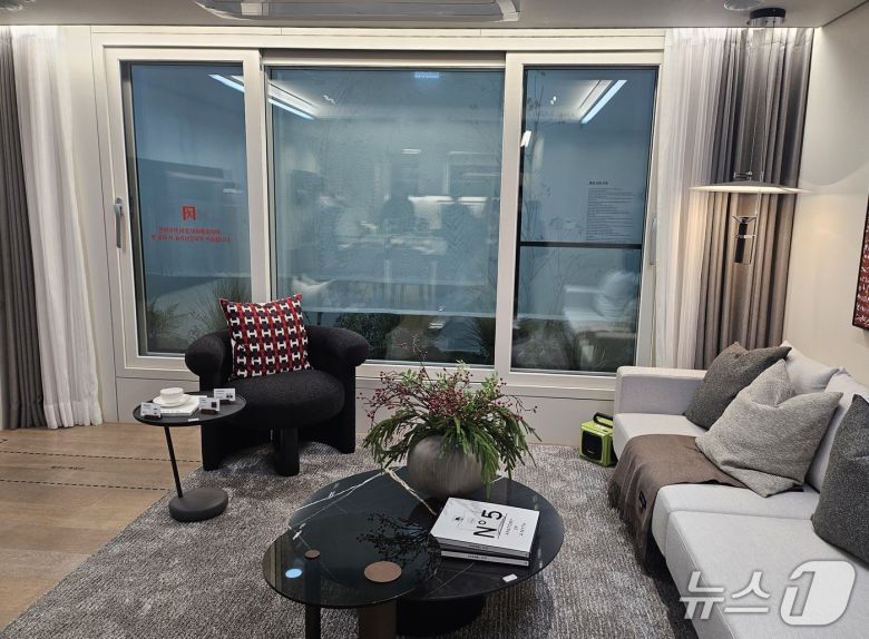 '드파인 연희' 전용 84㎡ 견본주택 내부. 2026. 1. 16. 오현주 기자 (뉴스1 ⓒ News1)