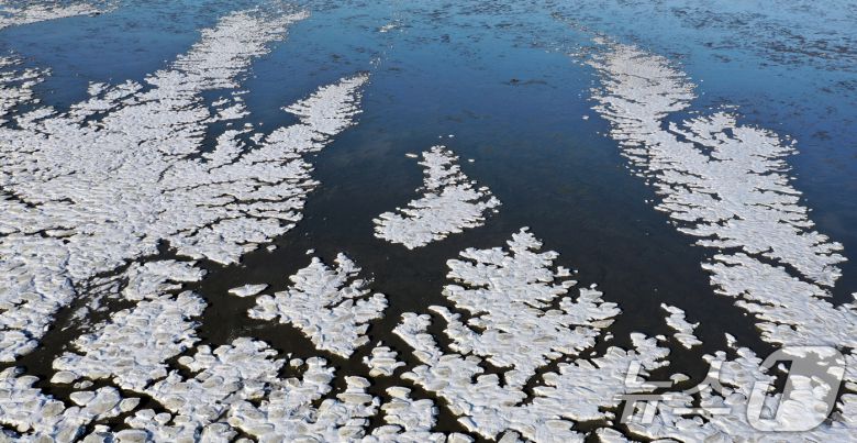 '1년 중 가장 춥다'는 절기상 대한(大寒)인 20일 경기 화성시 우정읍의 갯벌이 얼어있다. 기상청은 이번 한파가 21~22일까지 이어지며 절정에 달할 가능성이 크다고 보고 있다. 2026.1.20/뉴스1 ⓒ News1 김영운 기자